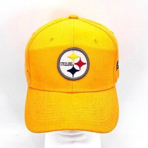 Pittsburgh Steelers Reebok Cap Hat Adjustable Hook and Loop Yellow Gold NFL